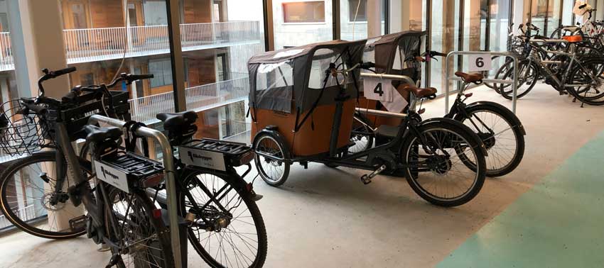 Cykelgarange i Bostadsr&auml;ttsf&ouml;reningen Viva i G&ouml;teborg