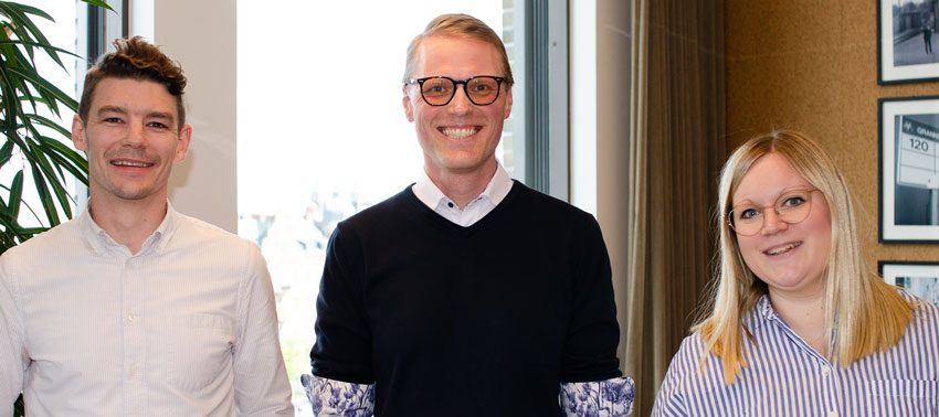 Axel Persson, Fredrik NG Andersson och Caroline Ljungberg Toulson