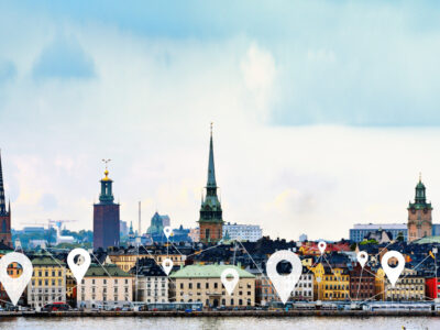 siluett av stadsbild stockholm