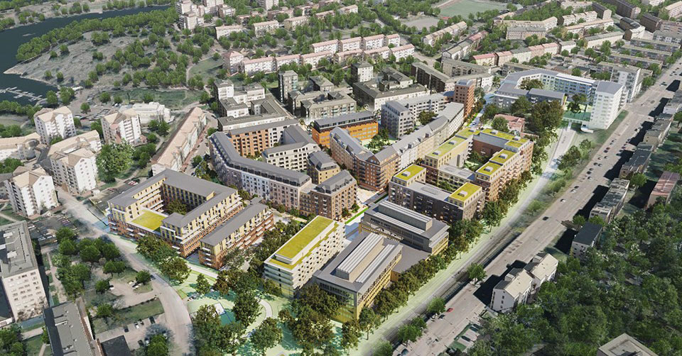 flygbild &ouml;ver &Ouml;rnsberg, Stockholm