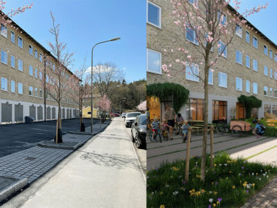 Rikare grannskap - f&ouml;rslag p&aring; stadsbyggnadskoncept och mobilitetsl&ouml;sningar f&ouml;r Grimsta. Illustration: Nyr&eacute;ns Arkitektkontor/Andreu Taberner