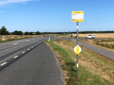 h&aring;llplats f&ouml;r regional kollektivtrafik p&aring; landsbygden