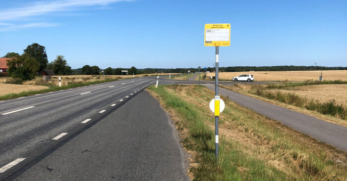 h&aring;llplats f&ouml;r regional kollektivtrafik p&aring; landsbygden