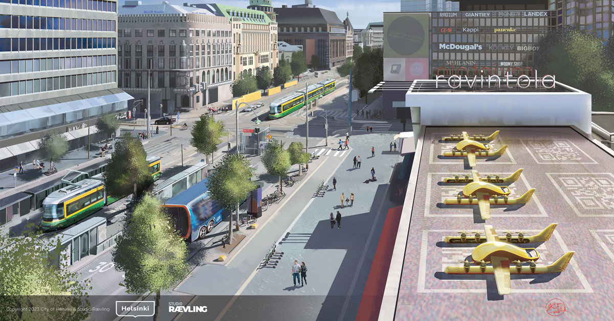 Visualisering av framtidsvision- Helsingfors (Studio Raevling)