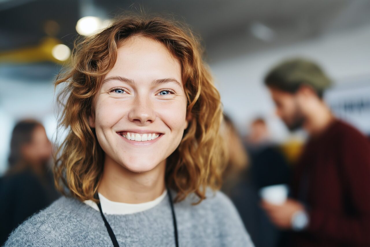 En glad student p&aring; Studentkv&auml;ll i Sthlm