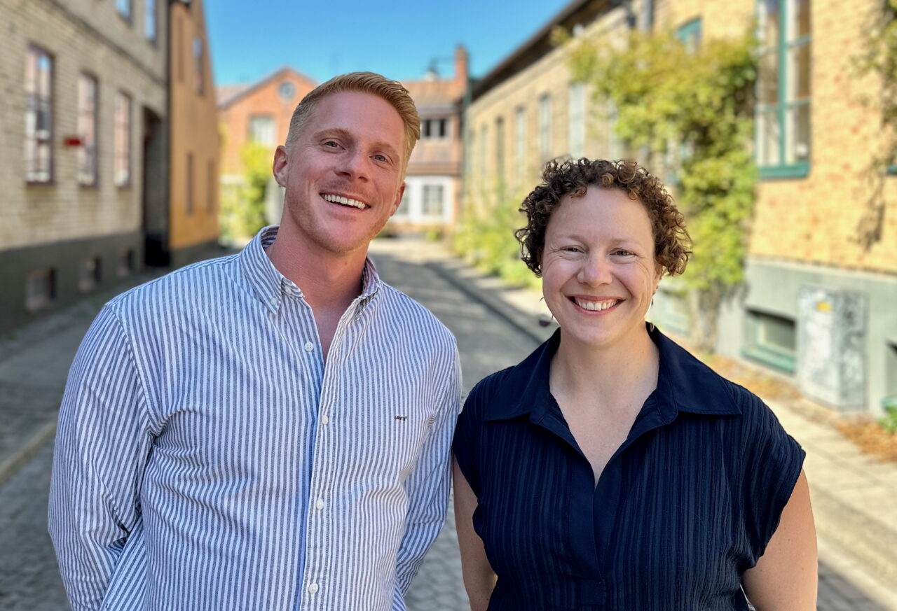 Travalytics CTO Michal Stypa och VD Anna Clark.