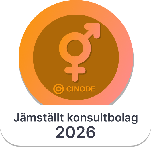 Badge Jämställt konsultbolag från Cinode